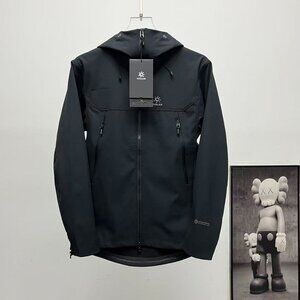 KAILAS black hooded soft shell assault suit for men and women, size M